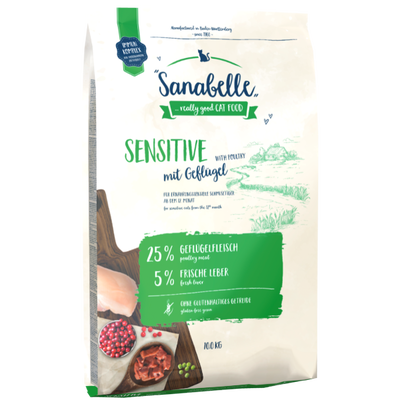 غذای خشک گربه سانابل Sanabelle مدل Sensitive وزن 2 کیلوگرم